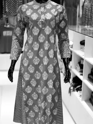 Embroidered kurti on display